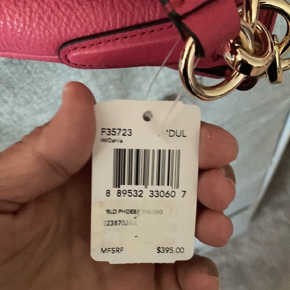 NWT Coach Phoebe Shoulder bag- DARK FUCHSIA, PERFECT FOR SPRING - Picture 10 of 11